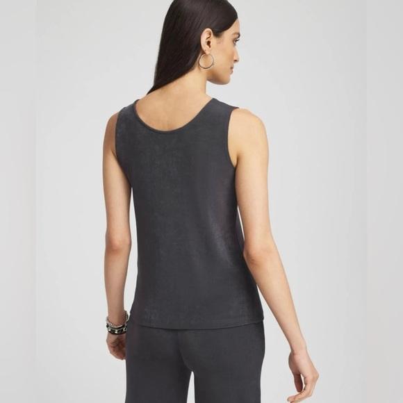Chico's Charcoal Sleeveless Tank Top - Picture 1 of 3